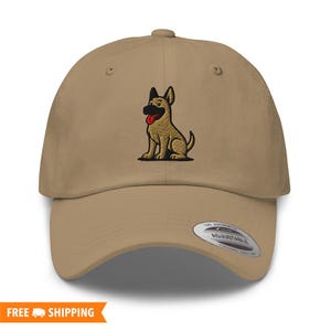 Malinois Embroidered Adjustable Relaxed Fit Hat, Malinois Hat, Malinois Dad Hat, Malinois Mom Gifts, Malinois Dog Gift, Malinois Owner Gift