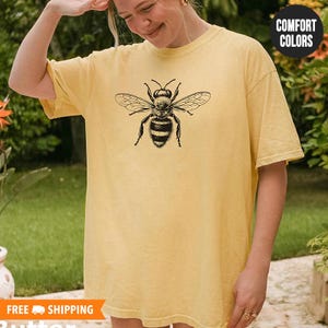 Bee Comfort Colors Shirt, Bumblebee T-Shirt, Honey Bee Shirt, Beekeeper Gift, Bee Lover Shirt, Bee Shirt, Bumble Bee Gift, Honeybee Shirt