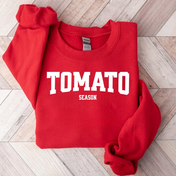 Tomato Season Long Sleeve T-Shirt for Him and Her, Gardner Gift, Tomato Shirt, Italian Food Lover Gift