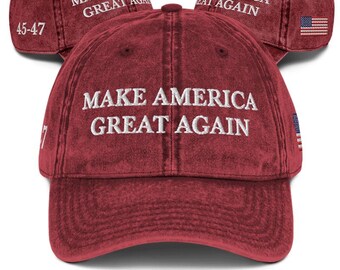 Casquette Trump 2024 – MAGA Brodé, Unisexe, Réglable – Cadeau Pour Supporters, Collection, événements
