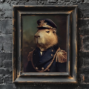 Ritratto di un capibara in smoking, Decorazione murale animale, Poster di  Capybara, Poster murale umoristico, Ritratto divertente di animali -   Italia