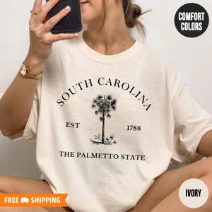 South Carolina Comfort Colors Shirt, South Carolina T-Shirt, South Carolina Gift, South Carolina Palmetto State Shirt, South Carolina Shirt