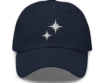 Second Star to the Right Embroidered Adjustable Relaxed Fit Baseball Cap Dad Hat, Theme Park Hat