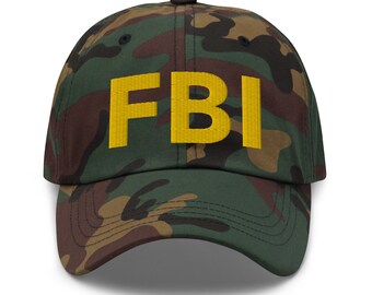 New FBI Police Army SWAT Baseball Cap - Adjustable Embroidery Design
