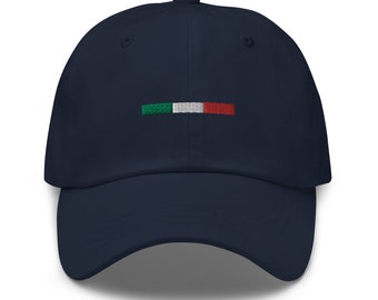 Simple Italian Flag Embroidered Adjustable Baseball Cap Dad Hat, Italy Hat, Traveling to Italy Hat, Italy Honeymoon, Italy Visit