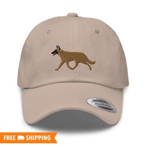 Malinois Embroidered Adjustable Relaxed Fit Hat, Malinois Mom Hat, Malinois Dog Hat, Malinois Gifts, Malinois Dad Hat, Malinois Dog Gift