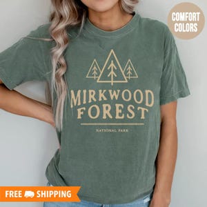 Mirkwood Forest National Park Inspired Comfort Colors Shirt, Fantasy Book Shirt, Book Reading Shirt, Book Lover Gift, Bookcore Gifts