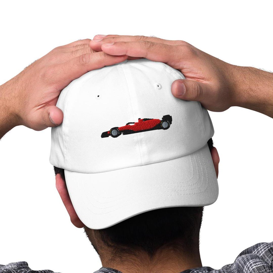 F1 Car Minimal Embroidered Adjustable Relaxed Fit Cap, Racing Fan Hat ...