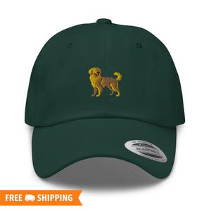 Golden Retriever Embroidered Adjustable Relaxed Fit Hat, Handmade Baseball Cap, Golden Retriever Dog Owner Gift, Pet Embroidered Hat