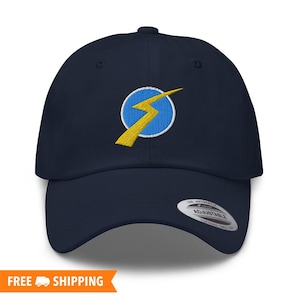 Lightning Bolt Embroidered Adjustable Relaxed Fit Baseball Cap Dad Hat, Theme Park Hat - Multiple Colors