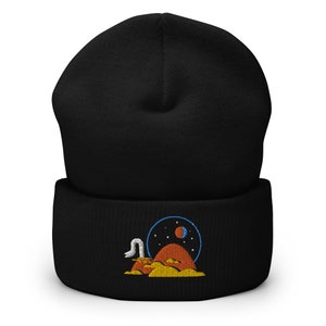 Arrakis Space Planet Embroidered Cuffed Beanie, Dune Inspired Movie Hat, Dune Fan Gift, Dune Movie Fan Arrakis Hat