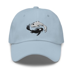 Moon and Ocean Spirit Embroidered Adjustable Relaxed Fit Baseball Cap Dad Hat