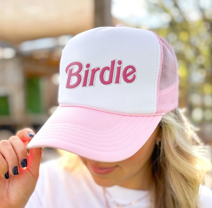 Birdie Babe Golf Beanie Hot Pink Embroidered Knit Cap Birdie Babe Ladies Golf Hat Hot Pink Bling Womens Golf Cap  main image 3
