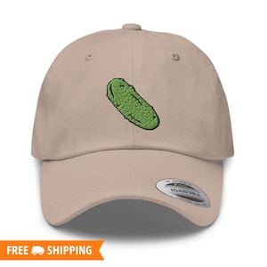 Pickle Hat, Embroidered Adjustable Baseball Cap, Pickle Cap, Pickle Lover Gift, Pickle Apparel, Pickle Embroidered Hat, Dill Pickle