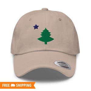 1901 Maine Flag Embroidered Adjustable Relaxed Fit Hat, 1901 Maine Flag Hat, Maine Local Hat, Gift for Maine Resident, Maine Hat, Maine Gift
