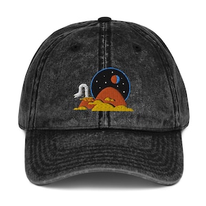 Arrakis Space Planet Embroidered Adjustable Vintage Cotton Twill Cap, Dune Inspired Movie Hat, Dune Fan Gift, Dune Movie Fan Arrakis Hat
