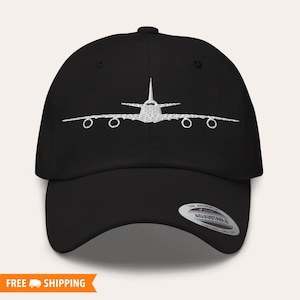 747-8 Airliner Embroidered Adjustable Relaxed Fit Hat, 747-8 Pilot Hat, Airshow Hat, 747 Pilot Gift, Airline Pilot Hat, Pilot Gifts