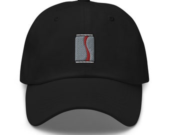 Diet Coke Can Minimal Embroidered Adjustable Relaxed Fit Baseball Cap Dad Hat, Diet Coke Lover Gift, Soda Lover Hat