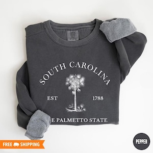 South Carolina Palmetto State Comfort Colors Sweatshirt, South Carolina Gift, South Carolina Sweatshirt, South Carolina Apparel