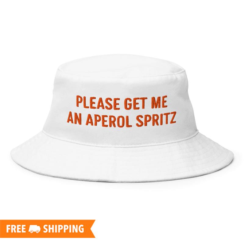 Aperol Spritz Embroidered Bucket Hat, Aperol Spritz Hat, Aperol Spritz Drink, Aperol Spritz Lover, Aperol Spritz Gift, Aperol Bucket Hat