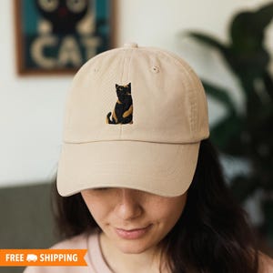 Tortoiseshell Cat Hat, Tortie Cat, Embroidered Adjustable Hat, Tortie Cat Gifts, Tortie Mom, Gift for Tortoiseshell Cat Mom, Cat Dad Gift