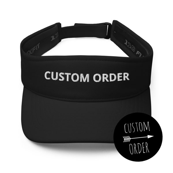 Personalized Custom Embroidered Visor Etsy