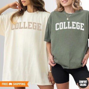 College Comfort Colors Shirt, Custom University Shirt, College T-Shirt, Customized School Shirt, Custom College Colors Shirt for Him and Her