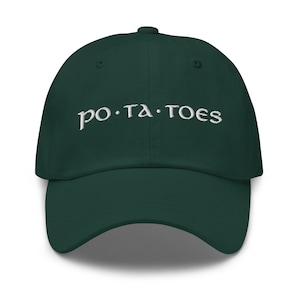 Potatoes Embroidered Adjustable Relaxed Fit Baseball Cap Dad Hat
