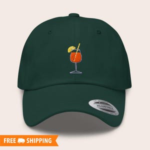 Aperol Spritz Embroidered Adjustable Relaxed Fit Baseball Cap Dad Hat, Bride Needs A Cocktail Hat, Aperol Hat, Aperol Spritz Lover