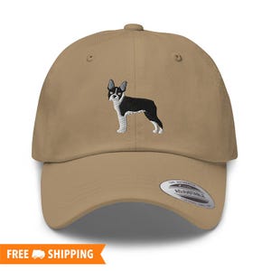 Boston Terrier Embroidered Adjustable Hat, Boston Terrier Dog Gift, Boston Terrier Hat, Boston Terrier Mom, Boston Terrier Cap