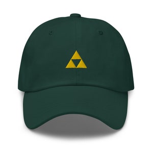 Minimal Triforce Embroidered Adjustable Relaxed Fit Dad Hat, Video Game Hat, Video Game Gift