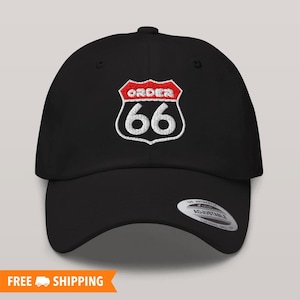 Order 66 Embroidered Adjustable Relaxed Fit Hat, Galaxys Edge Theme Park Hat - Multiple Colors