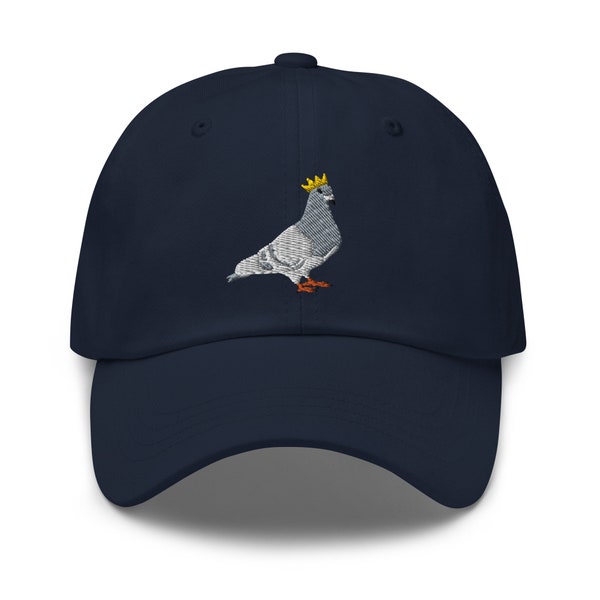 Pigeon King Embroidered Baseball Cap Dad Hat, Pigeon Hat, Pigeon Lover, Pigeons Not Real Hat, NYC Hat