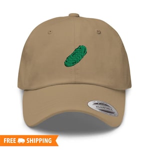 Little Pickle Hat, Embroidered Adjustable Relaxed Fit Hat, Pickle Cap, Pickle Lover Gift, Pickle Apparel, Pickle Embroidered Hat