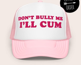 Don&#39;t Bully Me Embroidered Adjustable Foam Mesh Back Custom Trucker Hat, Funny Bachelorette Party Hats, Summer Beach Trucker Cap