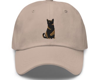 Tortoiseshell Cat Hat, Tortie Cat, Embroidered Adjustable Hat, Tortie Cat Gifts, Tortie Mom, Gift for Tortoiseshell Cat Mom, Cat Dad Gift