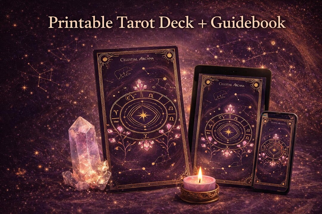 Celestial Arcana Tarot Deck | Printable Galaxy Astrology Cards (PDF ...
