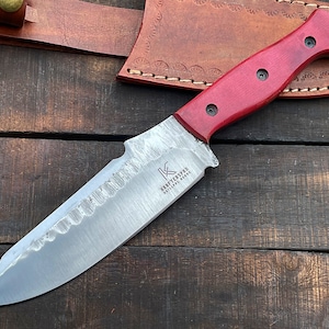 Hunting Knife Custom Handmade 12c27 Sandvik Steel Bushcraft Knife KPro