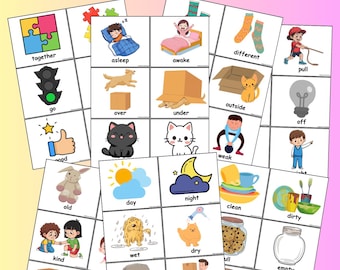 Opposites Cards for Kids | 30 Fun Word Pairs