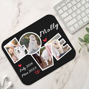 Individuelles Haustier-Foto-Mauspad | Personalisiertes kleines Mauspad | Haustierportrait | Hunde-Gedenkgeschenk | Geschenk für Haustierliebhaber | Computerzubehör | Pad 1
