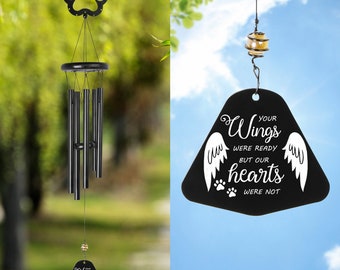 Pet Memorial Wind Chime, Personalized Wind Chimes, Custom Copper Wind Chime, Dog Memorial Gift, Remembrance Bereavement Gift, Dog Pet Loss