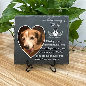 Personalized Pet Memorial Gift, Dog Memorial Stone, Pet Memorial Stone, Dog Memorial Gift, Pet Headstone, Dog Garden Grave Marker With Photo