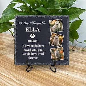 Personalized Pet Memorial Stone Gift with Photo, Dog Memorial Stone, Pet Memorial Gifts for Loss of Dog Cat, Pet Headstone, Pet Grave Marker