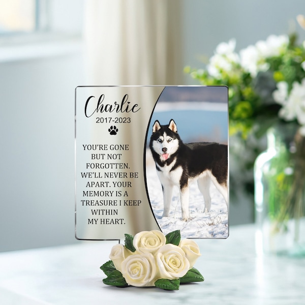 Personalized Pet Memorial Plaque, Pet Memorial Gift, Dog Memorial Plaque, Pet Remembrance, Bereavement Gift, Dog Cat Loss Sympathy Gift, S2