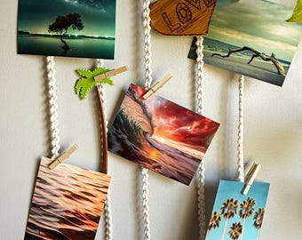 Artículos para el hogar: Exhibidores de fotos colgantes bohemios y clips / Decoración de pared con soporte para cuadros