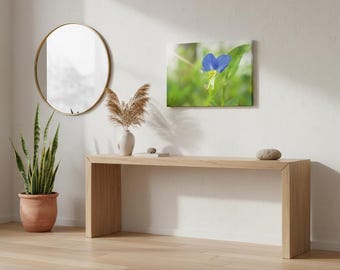 Lámina decorativa para pared, ideal para sala de estar, dormitorio, comedor, pasillo u oficina: Fotografía moderna de flores/botánica con motivos de la flor de día asiática (sin marco).