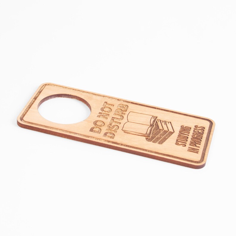 Do Not Disturb Studying in Progress - Laser Engraved Door Hanger - Etsy
