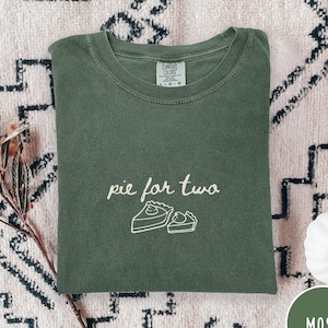 Thanksgiving Pregnancy Announcement Comfort Colors® Shirt, Pumpkin Pie For Two Baby Reveal Shirt, Thanksgiving Pregnancy Tee, Baby Shower Te