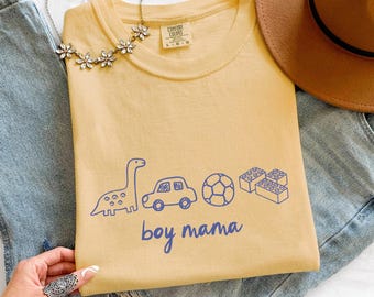 Boy Mama T-Shirt Comfort Colors®: Mom of Boys Shirt, Mother's Day Gift for Boy Mama