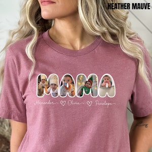 Personalized Photo Mama Mom Shirt, Personalized Gift for Mom, Custom Photo Mama Shirt, Custom Mom Photo Gift, Personalized Mothers Day Gift